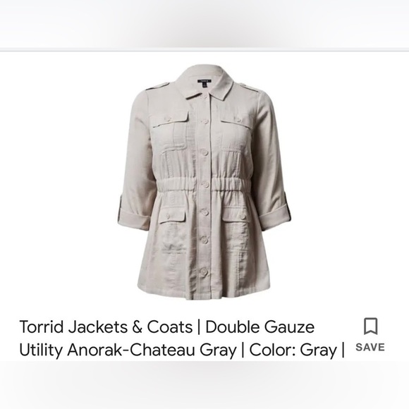 NWT Torrid size 5 dual utility jacket anorak chateau Gray - Picture 1 of 7
